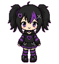 Alt Sweetheart: Goth girl with heart details