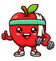 Apple Flex: Apple athlete with dumbbell