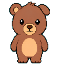 Barry: Brown pixel bear
