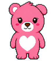 Bella Bear: Pink pixel bear