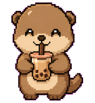 Boba: Otter drinking bubble tea