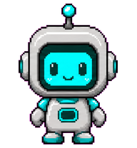 Bolt: White and cyan round robot
