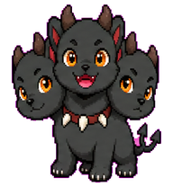 Cerbie: Three-headed black puppy