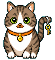 Charles: Tabby cat with a golden key