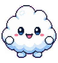 Cloudlet: Fluffy white cloud with blue feet