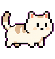 Cream Cat: Cream pixel cat