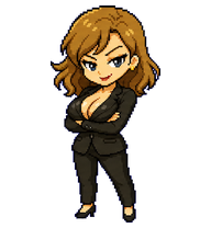 Exec: Woman in a black blazer