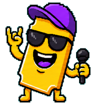 Freeticket: Sunglasses-wearing ticket mascot