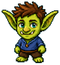 Goblin Sama: Goblin in a blue vest