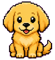 Golden Retriever: Smiling golden retriever puppy