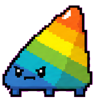 Gradient Gob: Rainbow triangular blob