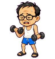 Gym Ajussi: Glasses-wearing gym companion