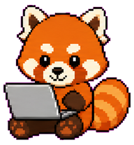 Koda: Red panda with a laptop