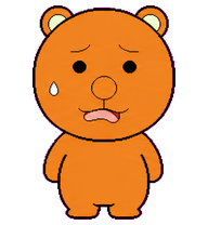 kumakichi: Worried little orange bear