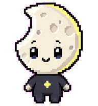 Moonlet: Moon companion in a black hoodie