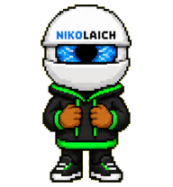 Nikolaich: Helmet robot in a green hoodie