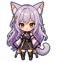 Nyami: Purple-haired cat-eared companion