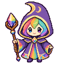 Prism: Rainbow-haired crystal mage