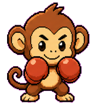 Punch: Monkey with red boxing gloves