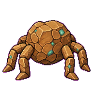 Rocky Stone: Golden and teal rock spider