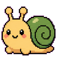 Shelly: Yellow and green smiling snail