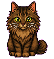 Shrimpy: Long-haired brown tabby