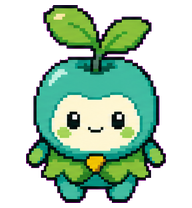 Sprig: Green apple-faced leaf creature