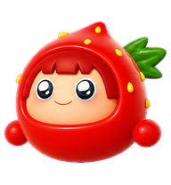 strawwy: Strawberry-hooded companion