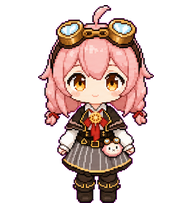 Taffy: Pink-haired steampunk companion