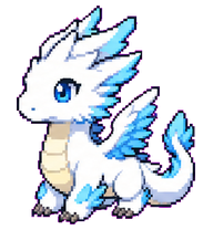 Tianyu Dragon: White and blue feathered dragon