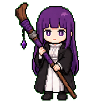 Violet Mage: Purple-haired staff mage