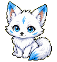 Yinyue: White and blue crescent fox