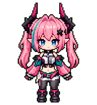 Yvonne: Pink-haired horned companion