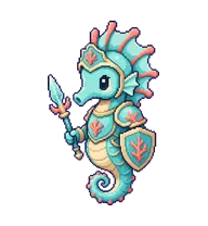 Coralsea: Coral-colored seahorse knight