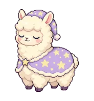 Dreamalpaca: Sleepy alpaca in a starry coat