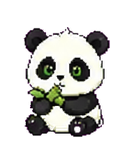 Pixpanda: Bamboo-holding panda