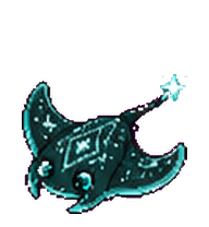 Starmanta: Star-marked teal manta ray