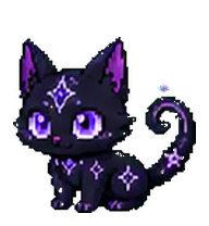 Vantacat: Black galaxy-marked cat