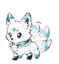 Yukitsune: White and blue snow fox